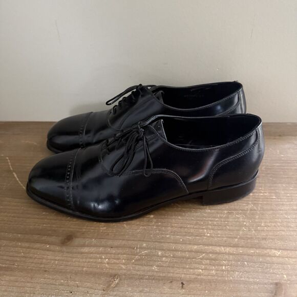 Florsheim Black Leather Cap Toe Oxford Shoe Lace Closure Dress Shoes Size 12D main image 4